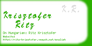 krisztofer ritz business card